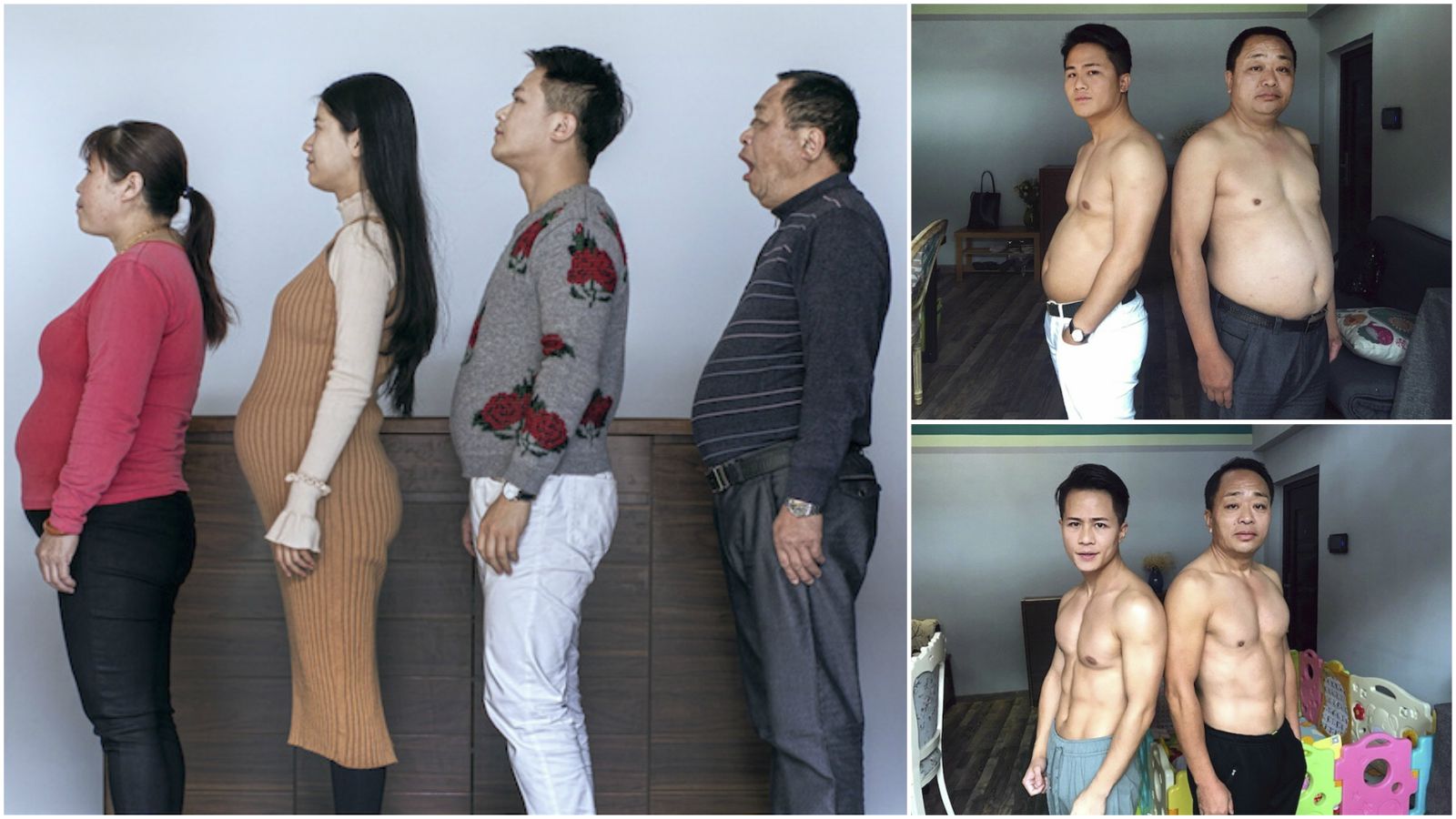 Before-And-After Photos of Chinese Family That Decided To Exercise For 6 Months Will Floor You!