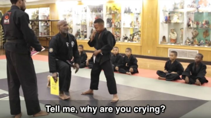 Mentor Jason WIlson Tells His Martial Arts Student That It's OK to Cry.