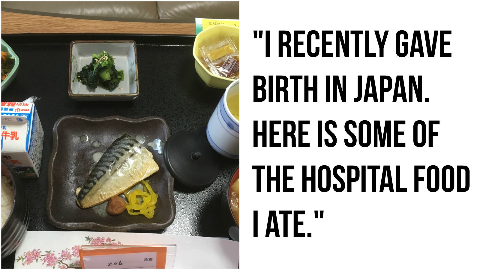 Woman Photographs Hospital Food She Ate After Giving Birth in Japan
