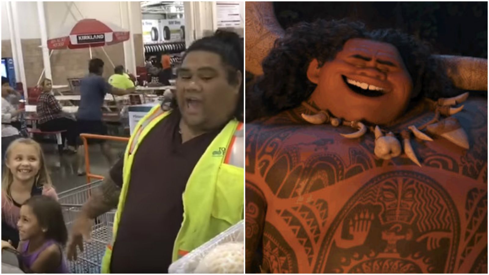 These Young Girls Insist The Costco Clerk Is Maui from Disney’s Moana!