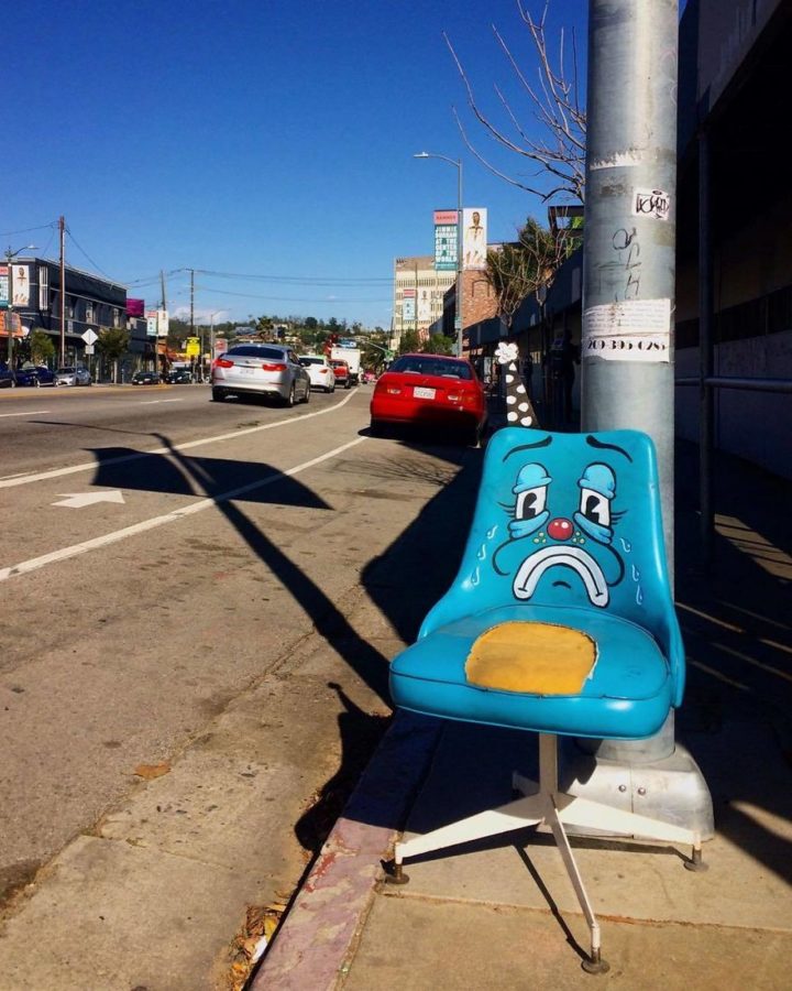 Sad blue chair.