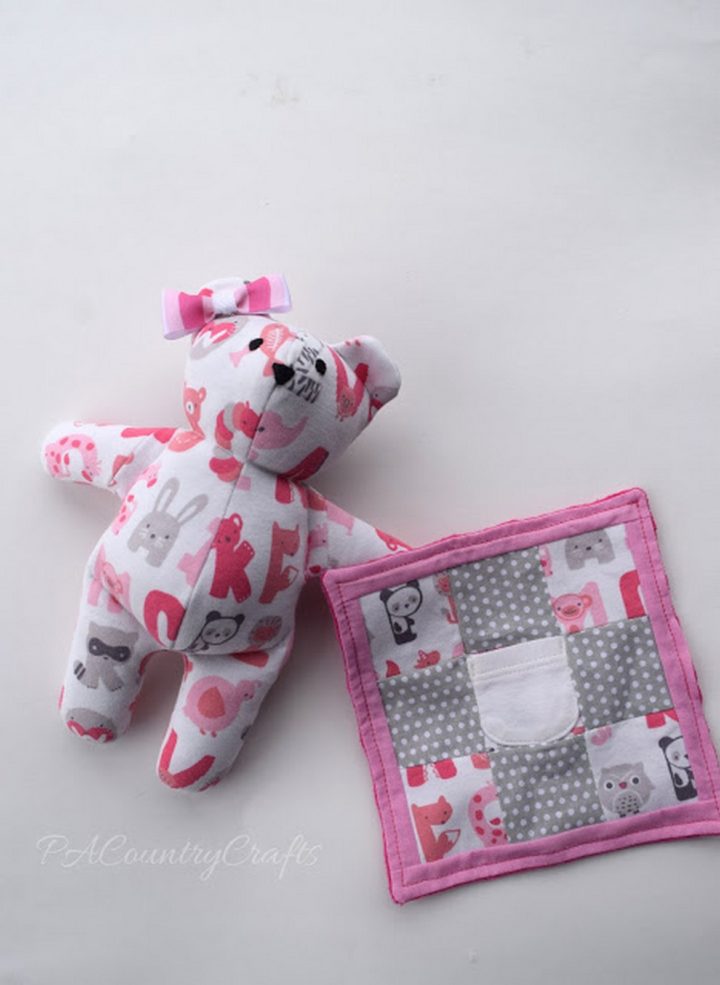 If you prefer to make one yourself, this step-by-step tutorial even includes a free 'memory bear' pattern.