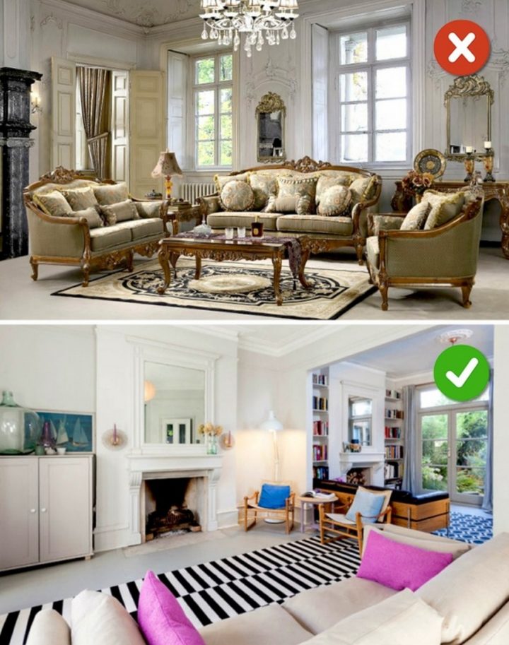 15 Living Room Design Mistakes - Choosing only one style.