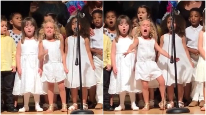 4-Year-Old Girl Gives an Epic Performance of "How Far I’ll Go" From "Moana" at Her School Ceremony.