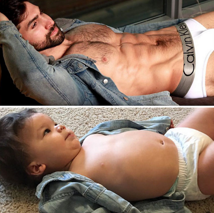 Model Aristotle Polites and his nephew Augie Behm.