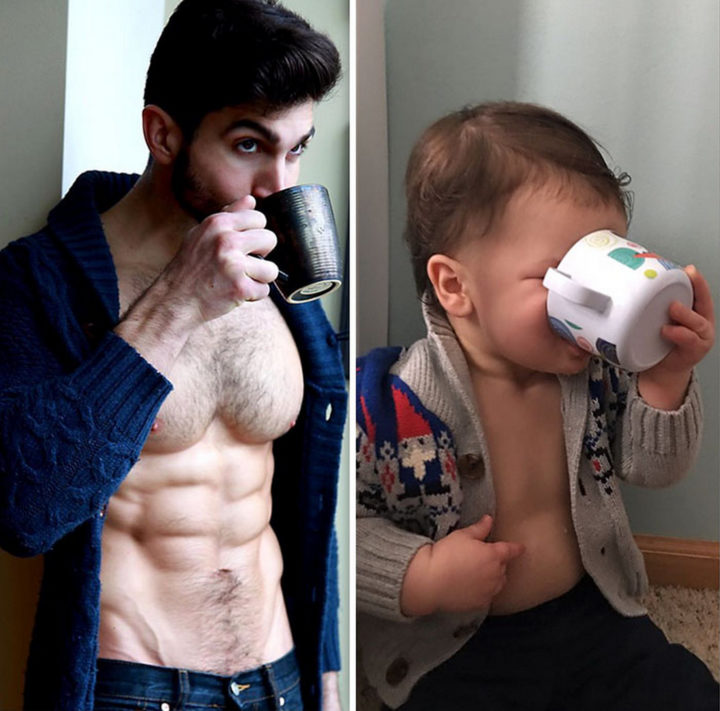Model Aristotle Polites and his nephew Augie Behm.