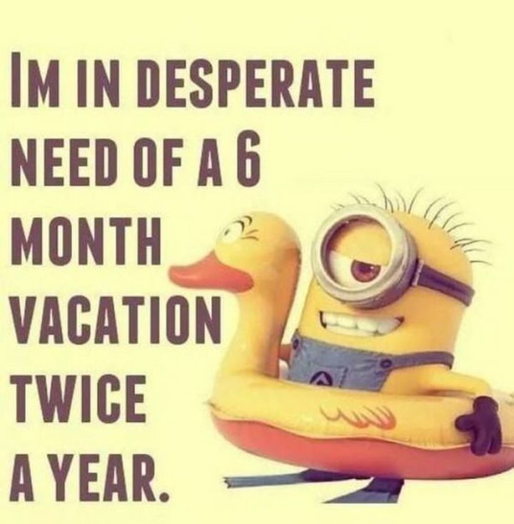 15 Vacation Memes - "I'm in desperate need of a 6-month vacation twice a year."