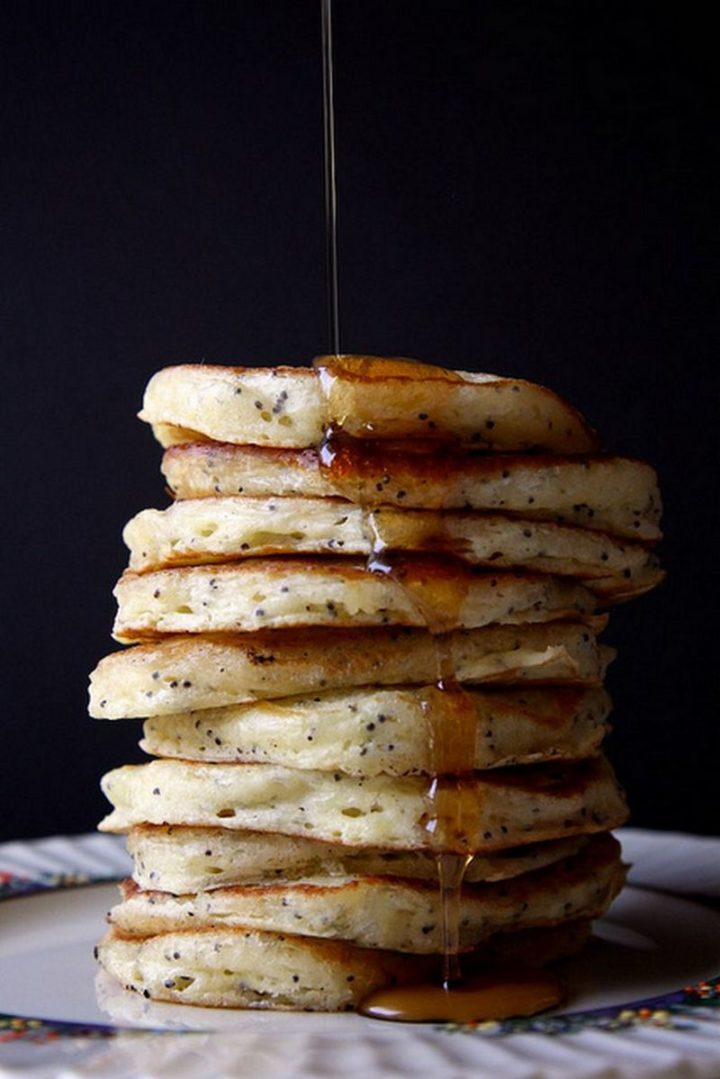 10 Best Pancake Recipes - Lemon Poppy Seed Pancakes.