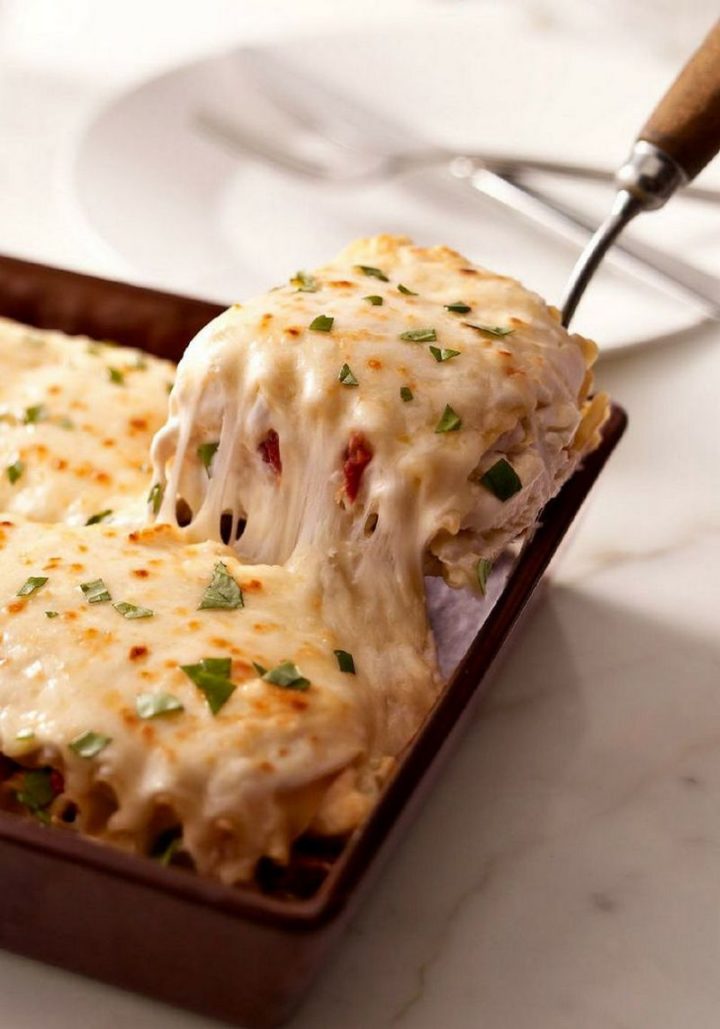 15 Best Lasagna Recipes - Creamy White Chicken & Artichoke Lasagna Recipe.