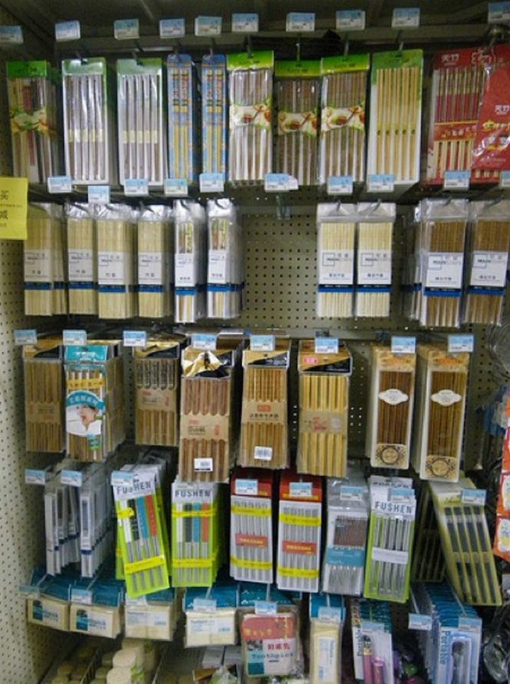 15 Items Sold at Walmart Stores in China - A large selection of chopsticks.