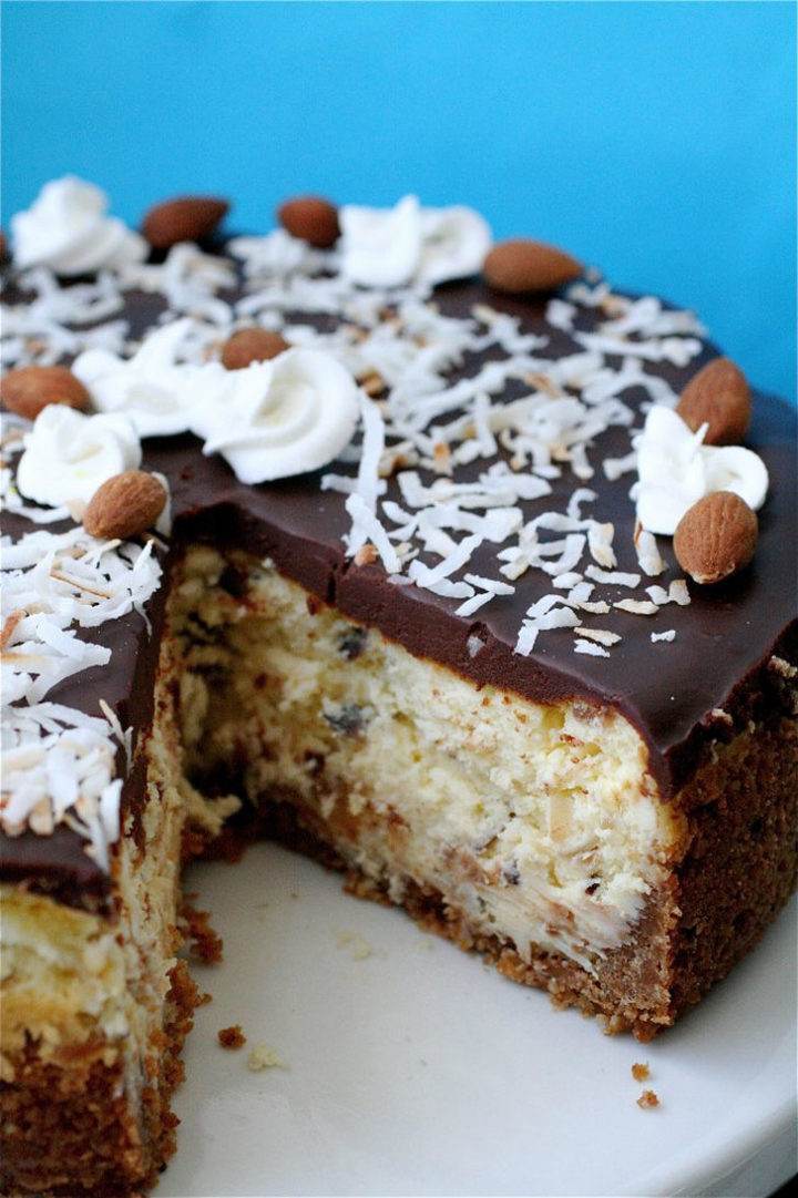 19 Delicious Cheesecake Recipes - Almond Joy Cheesecake.