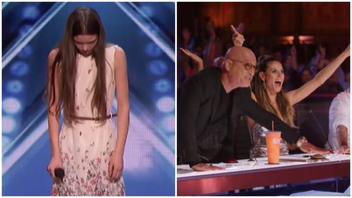 13-Year-Old Courtney Hadwin Earns Golden Buzzer at AGT 2018 Audition.