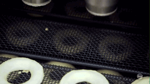 Animation of how Krispy Kreme donuts are made.