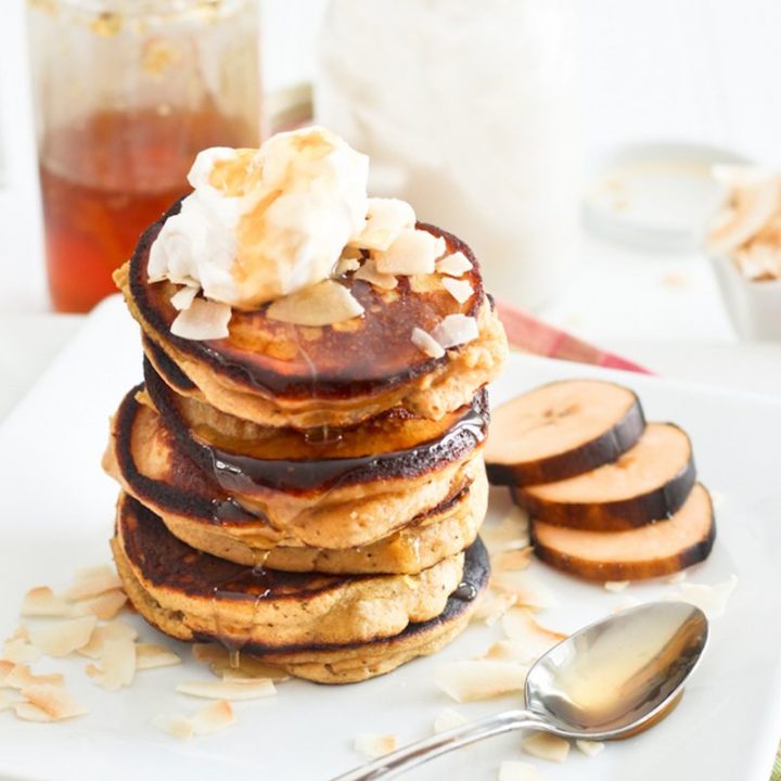 15 Luscious Pancake Recipes - Paleo Plantain and Coconut Pancakes.