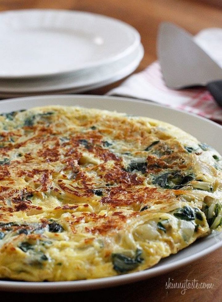 25 Healthy and Delicious Vegetarian Recipes - Light Swiss Chard Frittata.