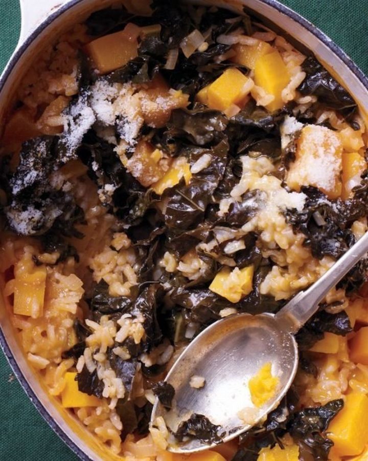 25 Healthy and Delicious Vegetarian Recipes - Butternut Squash Baked Risotto.