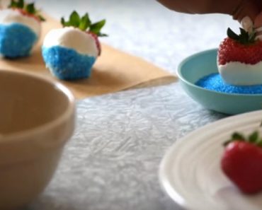 She Dipped Fresh Strawberries in White Vegan Chocolate and Created a Patriotic Treat