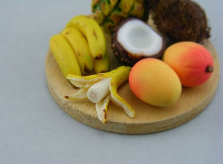 Shay Aaron Miniatures - Tiny Food (tropical fruit) That is Collectible and Wearable!