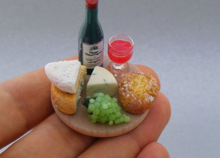 Shay Aaron Miniatures - Tiny Food (cheese plate) That is Collectible and Wearable!