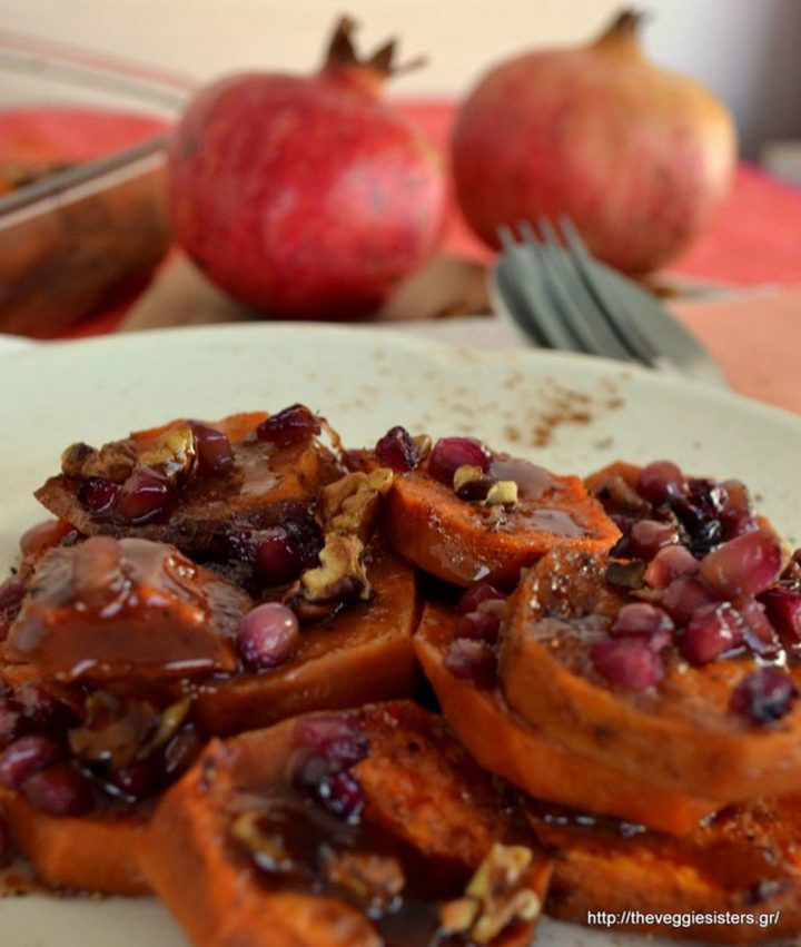 29 Best Potato Recipes - Sweet Potato Bake with Walnuts and Pomegranate.