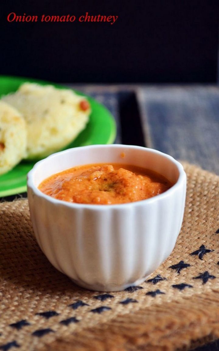49 Indian Side Dishes - Onion Tomato Chutney.
