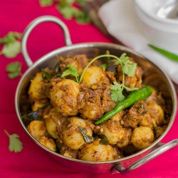 49 Indian Side Dishes - Chettinad Urlai (Baby Potato Roast).