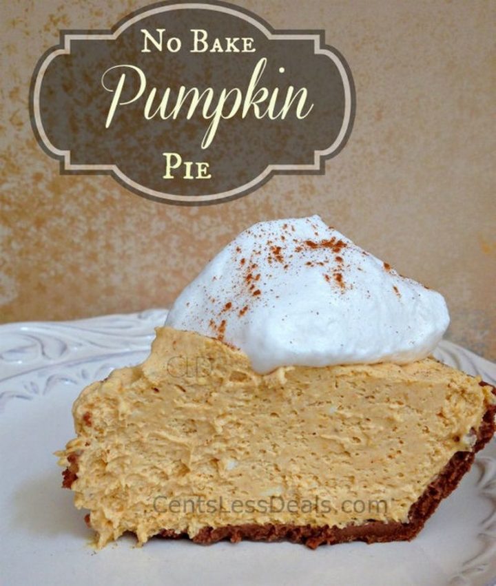 27 Pumpkin Pie Recipes - No Bake Pumpkin Pie.