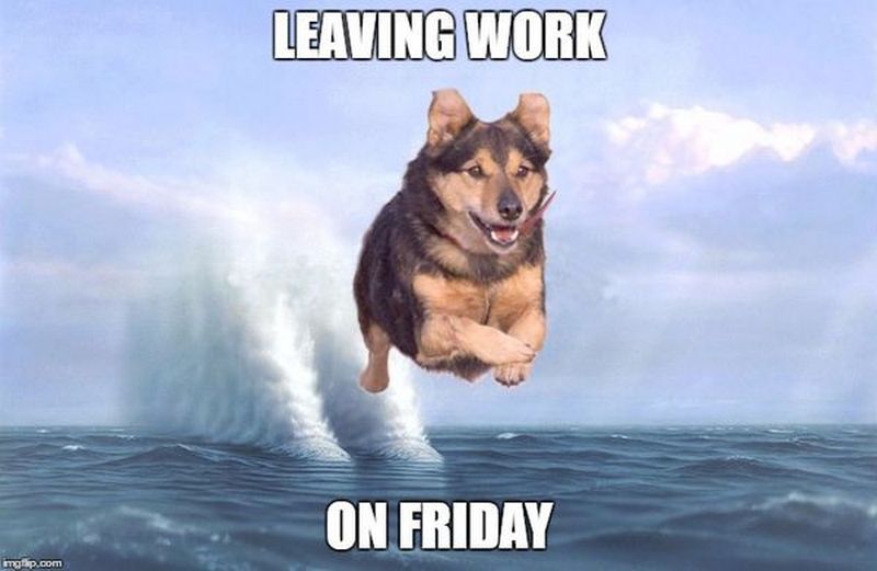 30 Friday Work Memes - "Wychodząc z pracy w piątek. 