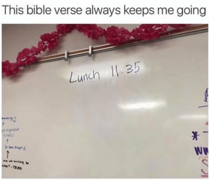 37 Funny Food Memes - "This bible verse always keeps me going."