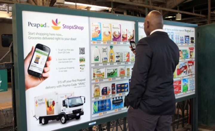 27 Awesome Billboards - Peapod Stop & Shop lets pedestrians order groceries with their smartphone and get it delivered right to their door.