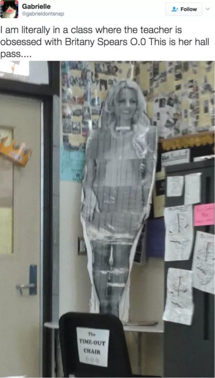 53 Funny Hall Passes - A dream for any Britney Spears fan.
