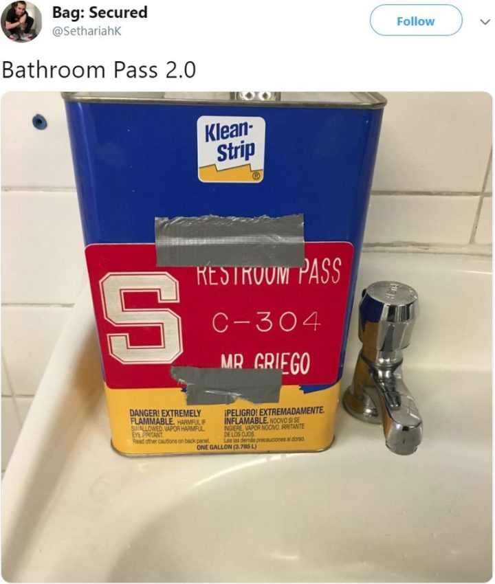 53 Funny Hall Passes - No smoking in the boy's room!