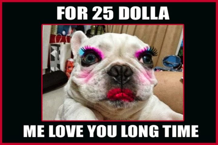 "For 25 dolla, me love you long time."
