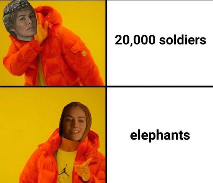 "20,000 soldiers. Elephants."