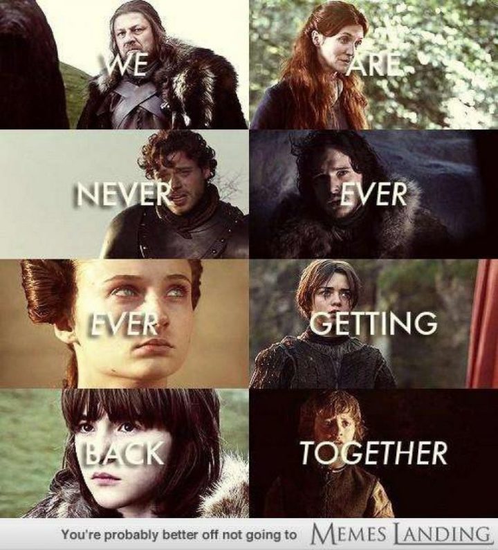 "We are never ever ever getting back together."