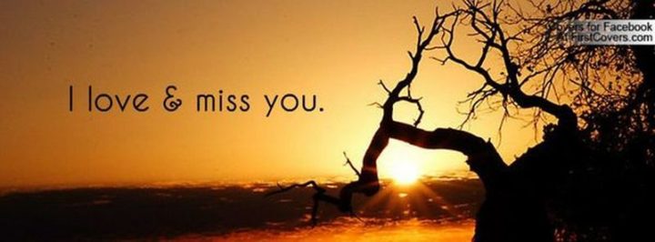 "I love & miss you."