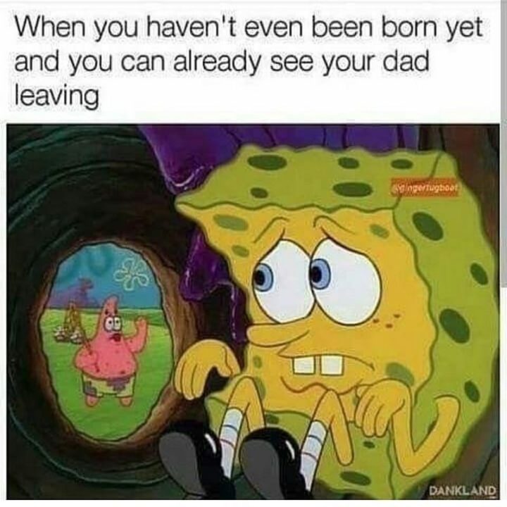 71 Funny Dad Memes - "When you haven't even been born yet and you can already see your dad leaving."