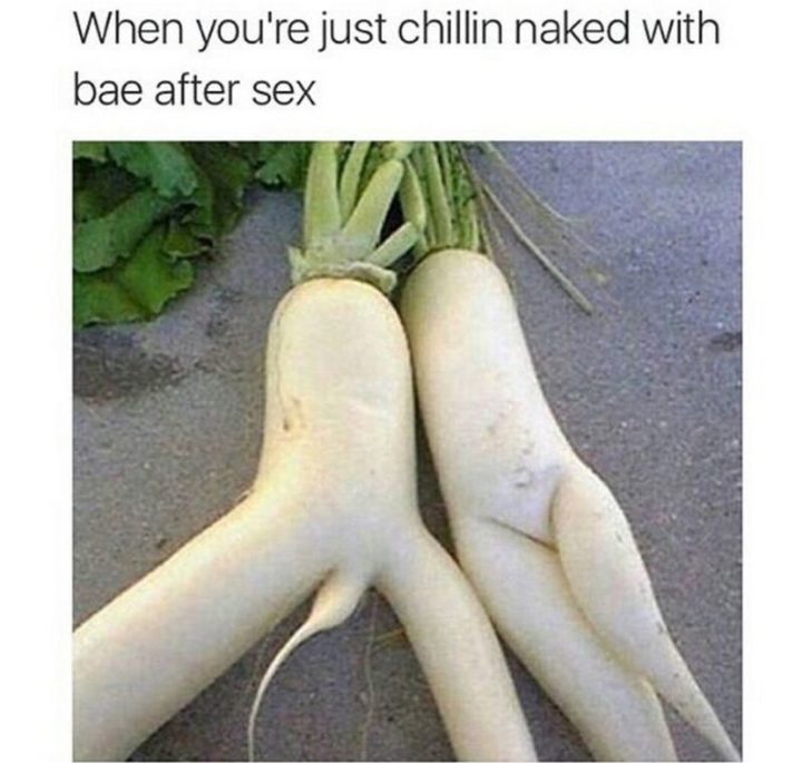 "When you're just chillin naked with bae after sex."