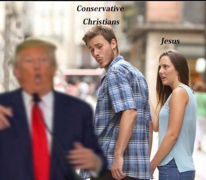 "Where Conservative Christians and Jesus stand on Trump."
