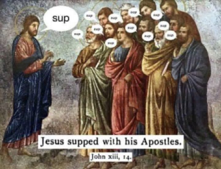 "Jesus supped with his Apostles."