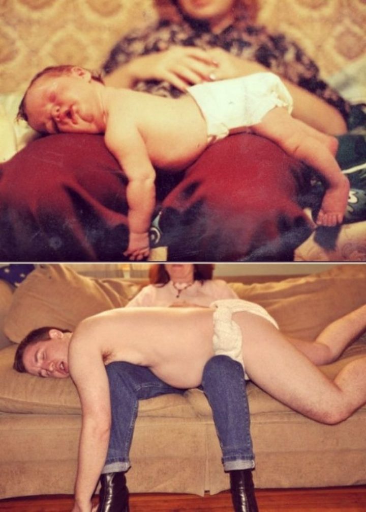 35 Then and now pictures - "Sleeping Beauty."