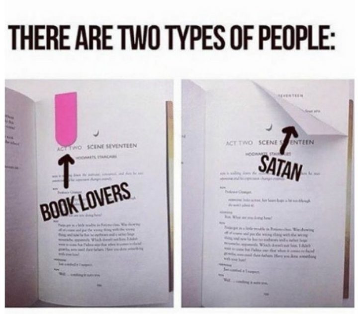 Two Types of People - Two types of book lovers.