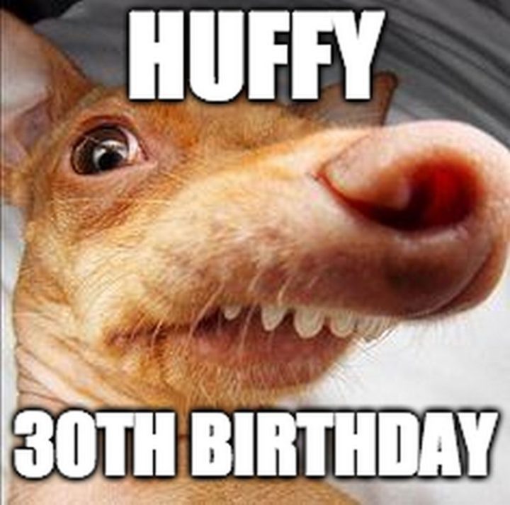 "Huffy 30th birthday."