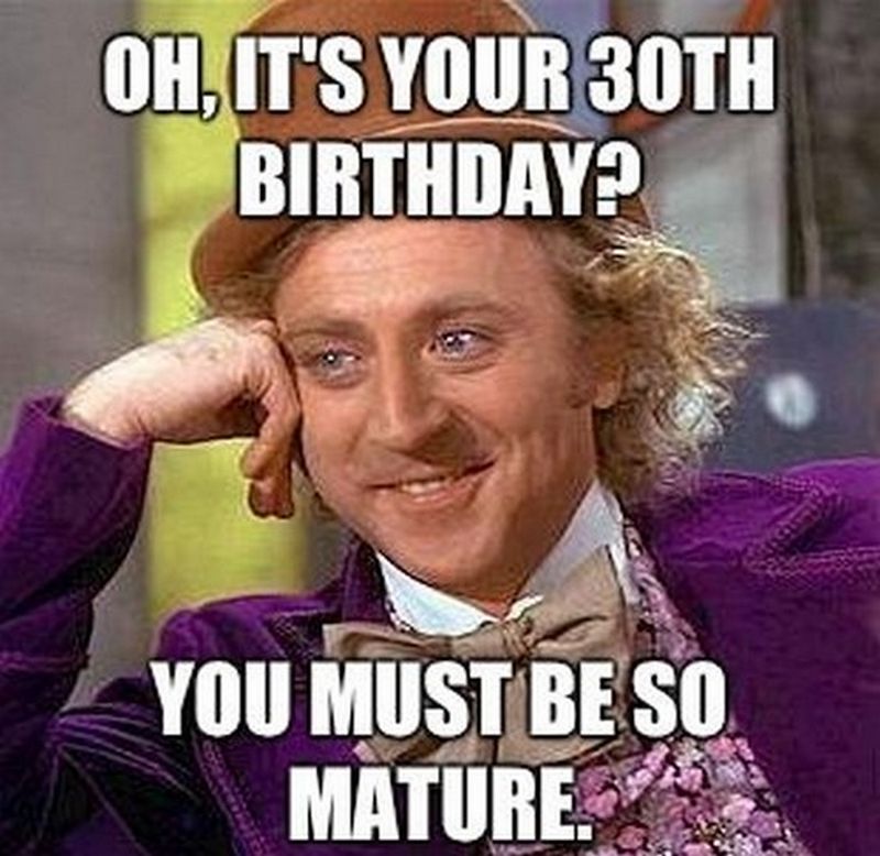 funny 30th birthday meme