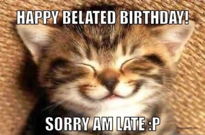 "Happy belated birthday! Sorry am late :p"