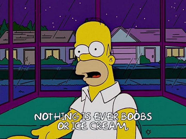 27 Homer Simpson Quotes - "Nothing is ever boobs or ice cream."