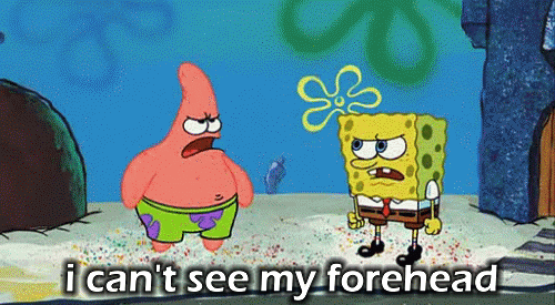 Funny Spongebob Memes - "I can't see my forehead."