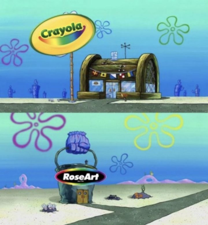 Funny Spongebob Memes - "Crayola VS RoseArt."