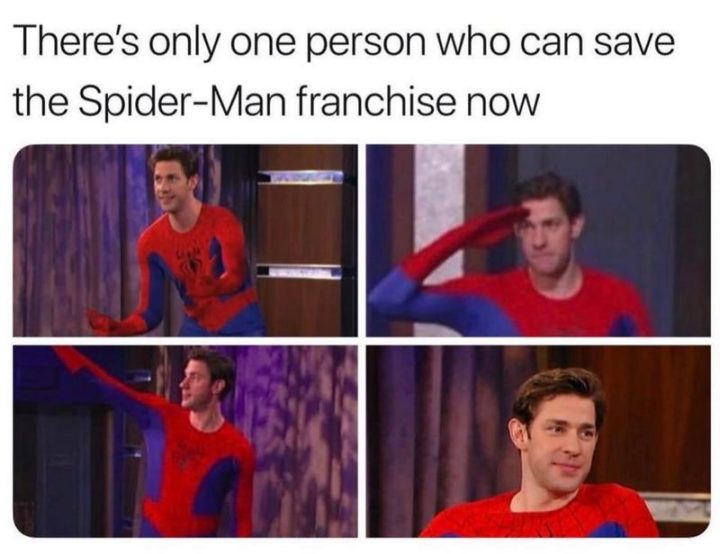 57 Lustige 'the Office' Memes - Es gibt nur eine Person, die das Spider-Man Franchise jetzt noch retten kann.