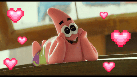 Patrick from SpongeBob SquarePants in love...